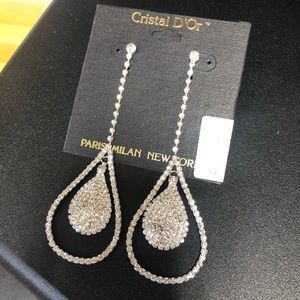 Diamond chandelier earrings - prom/wedding